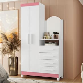 Cômoda Palumoveis New Capri com 2 Portas e 4 Gavetas – 103cm de Largura