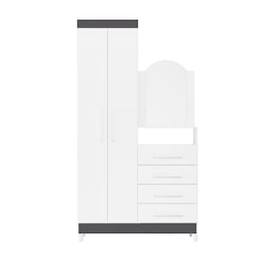 Cômoda Palumoveis New Capri com 2 Portas e 4 Gavetas – 103cm de Largura