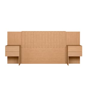 Cabeceira para Cama de Casal e Queen Size Palumóveis Olinda Extensível - 300cm de Largura - Freijó - 1