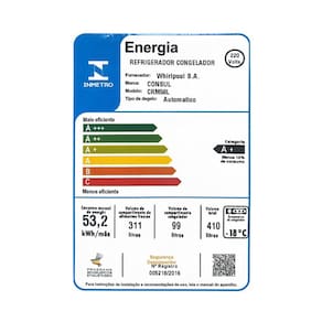 Geladeira Consul Frost Free CRM50LB Duplex Branca com Função Turbo, Iluminação em LED e Filtro Antiodor - 410 litros