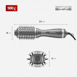 Escova Secadora Slim Mondial Space Shine ES-20 com Cerdas Duplas, Revestimento Tourmaline Íon, 1300W, Bivolt - Grafite