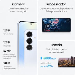 Smartphone Samsung Galaxy S25 5G Azul Marinho 128GB, Tela 6.2", 12GB RAM, AI Inteligência Artificial, IP68, Snapdragon 8 Elite e Câmera Tripla