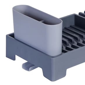 Escorredor de Louças Dynasty 27107 com porta Talheres em Plástico - Cinza - 1