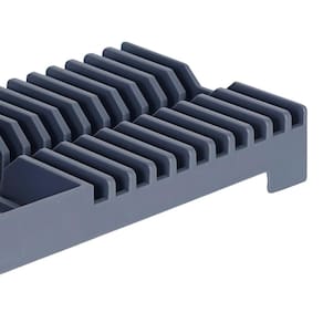 Escorredor de Louças Dynasty 27107 com porta Talheres em Plástico - Cinza - 2