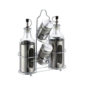 Galheteiro Dynasty com Suporte em Aço Inox - 4 Peças