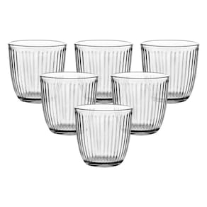 Jogo de Copos Dynasty Óptico em Vidro 300ml – 6 Peças