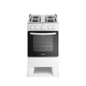 Fogão Atlas 4 Bocas Milão com Mesa de Inox e Acendimento Manual Branco – Bivolt - 1