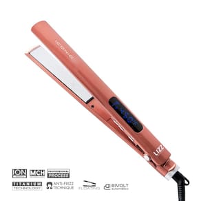Chapinha | Prancha Alisadora Lizz Professional Rose Iconic 230°C / 450°F com Emissão de Íons e Cabo Giratório – Bivolt