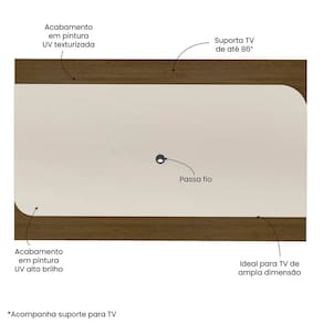 Painel Suspenso Artely Elegance com 220cm de Largura, ideal para TVs de até 86’’