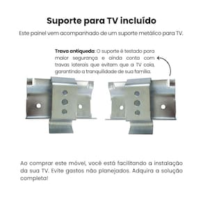 Painel Suspenso Artely Elegance com 220cm de Largura, ideal para TVs de até 86’’