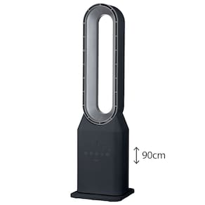 Circulador de Ar Spirit Bladeless com 3 Velocidades, Timer, Função Bom Sono e Vento Natural - Preto/Prata