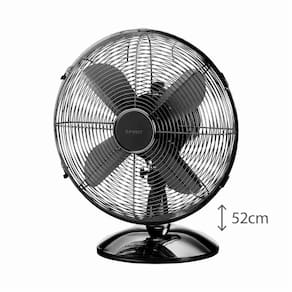 Ventilador de Mesa 40cm Spirit Retro com 3 Velocidades e Função Oscilação – Chumbo Metálico