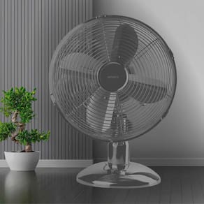 Ventilador de Mesa 40cm Spirit Retro com 3 Velocidades e Função Oscilação – Chumbo Metálico