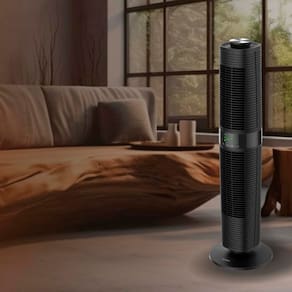 Ventilador de Torre 100cm Spirit 360º com Display LED Touch Screen, Controle Remoto, Funções Especiais e Controle Inteligente de Velocidade - Preto