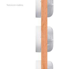 Ventilador de Torre Spirit Robot Triplo 130W com 3 Velocidades, Controle Remoto e Painel Digital com Display LED - Branco/Caramelo