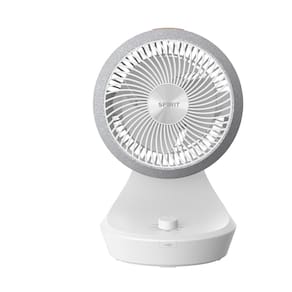 Circulador de Ar Spirit Orbit 20cm com 3 Velocidades e Múltiplas Inclinações – Branco/Cinza