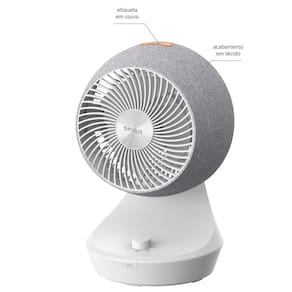 Circulador de Ar Spirit Orbit 20cm com 3 Velocidades e Múltiplas Inclinações – Branco/Cinza