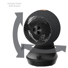 Circulador de Ar Spirit Orbit 20cm com 3 Velocidades e Múltiplas Inclinações – Preto Carvão - 220V - 3