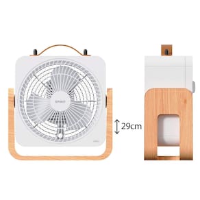 Circulador de Ar Spirit Cubics 20cm com 3 Velocidades e Múltiplas Inclinações – Branco/Caramelo - 110V - 1