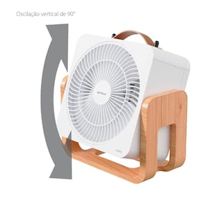 Circulador de Ar Spirit Cubics 20cm com 3 Velocidades e Múltiplas Inclinações – Branco/Caramelo - 110V - 3