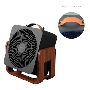 Circulador de Ar Spirit Cubics 20cm com 3 Velocidades e Múltiplas Inclinações – Preto/Tabaco - 110V - 2