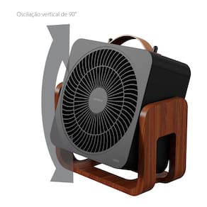 Circulador de Ar Spirit Cubics 20cm com 3 Velocidades e Múltiplas Inclinações – Preto/Tabaco - 220V - 3