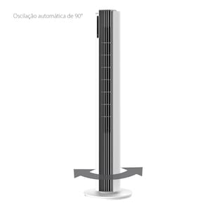 Ventilador de Torre 110cm Spirit Esterilizador com 12 velocidades, Controle Remoto e Timer de até 12 horas, Branco – 220V - 1