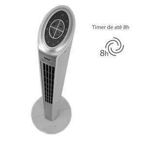 Ventilador de Torre Spirit TS1200 com 3 Velocidades, Função Oscilante e Controle Remoto – Branco