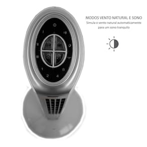 Ventilador de Torre Spirit TS1200 com 3 Velocidades, Função Oscilante e Controle Remoto – Branco