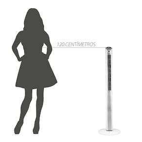 Ventilador de Torre Spirit TS1200 com 3 Velocidades, Função Oscilante e Controle Remoto – Branco