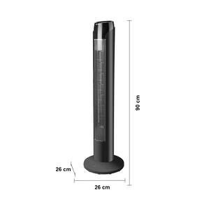 Ventilador de Torre 90cm Spirit SKY com 3 Velocidades, Controle Remoto e Timer de até 7h30 – Preto