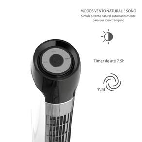 Ventilador de Torre 90cm Spirit SKY com 3 Velocidades, Controle Remoto e Timer de até 7h30 – Branco