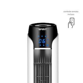 Ventilador de Torre 90cm Spirit SKY com 3 Velocidades, Controle Remoto e Timer de até 7h30 – Branco