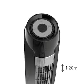 Ventilador de Torre 120cm Spirit SKY com 3 Velocidades, Controle Remoto e Timer de até 7h30 – Preto - 110V - 1
