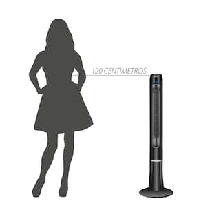 Ventilador de Torre 120cm Spirit SKY com 3 Velocidades, Controle Remoto e Timer de até 7h30 – Preto