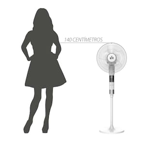 Ventilador de Coluna 40cm Spirit 360º com 3 Velocidades, Controle Remoto, Display LED e Timer de até 8 Horas – Branco