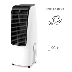 Climatizador de Ar Spirit Master 90cm, 110W com Controle Remoto, Display LED, Timer de até 8 horas, 20 Litros – Branco