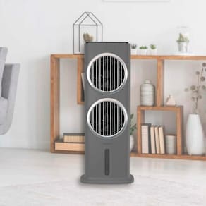 Climatizador de Ar Spirit Turbo 95cm, 90W com Controle Remoto, Display LED, Timer de até 9 horas, 10 Litros – Cinza
