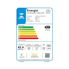 Geladeira Electrolux IF46S Frost Free Inverter Efficient com AutoSense Inox Look - 410L