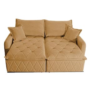 Sofá 3 lugares Cama inBox Sublime com Assento Retrátil e Encosto Reclinável em Boucle - 200cm de Largura