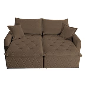 Sofá 3 lugares Cama inBox Sublime com Assento Retrátil e Encosto Reclinável em Boucle - 200cm de Largura