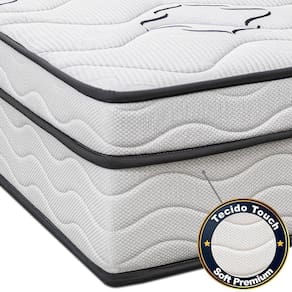 Colchão Queen Cama InBox Moderne Ortopédico com Camada Especial de Espuma D45 25x158x198cm - Branco/Grafite