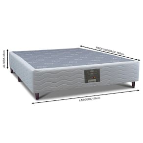 Base Box para Colchão Casal Cama inBox Moderne 26x138x188cm – Branco