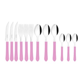 Faqueiro 12 Peças Tramontina Leme em Aço Inox e Cabos em Polipropileno – Lavanda - 1