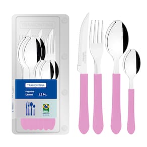 Faqueiro 12 Peças Tramontina Leme em Aço Inox e Cabos em Polipropileno – Lavanda - 2