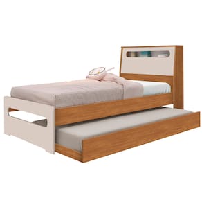 Bicama Solteiro Barreto Manu com Baú - Nature/Off White - 1