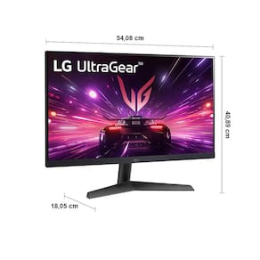 Monitor Gamer 24” LG UltraGear 24GS60F-B com Tela IPS, Full HD, 180Hz, NVIDIA G-SYNC, AMD FreeSyn, HDR10 e 1ms (GtG) - Preto