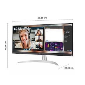 Monitor UltraWide 29" LG 29WQ600-B com Tela IPS, Full HD, 100Hz, AMD FreeSync – Branco