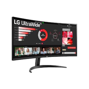 Monitor UltraWide 34” LG 34WR50QC-B com Tela VA, WQHD, 100Hz, AMD FreeSync, HDR10, PBP – Preto