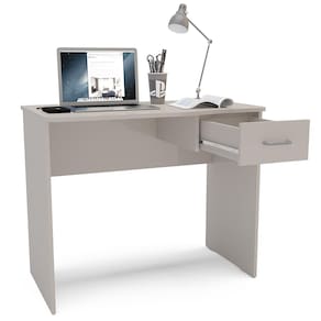Escrivaninha Politorno Arapei 1 Gaveta MDP Compacta Pintura UV Design Moderno - OFF WHITE - 1